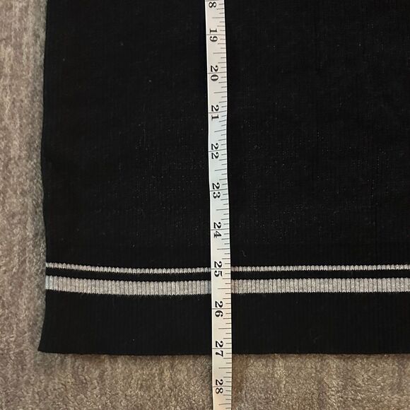 Tristan Men's V-Neck Sweater - Black with Gray Sleeves - Picture 4 of 5